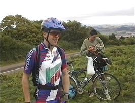 Julian and James at the top of North Hill, Minehead